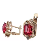 Original Vintage 14K Rose Gold Ruby Earrings Vintage craft vec020r
